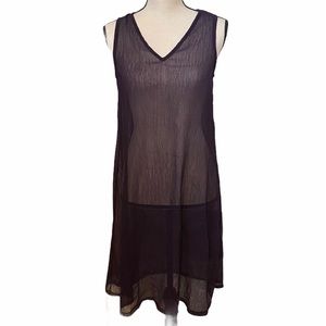 HP! Calvin Klein Swim Petite sheer purple cover up